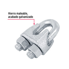 Nudos (perros) de hierro p/cable de 3/8