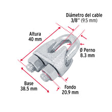 Cargar imagen en el visor de la galería, Nudos (perros) de hierro p/cable de 3/8&quot;, FIERO NUDO-3/8 (44086)