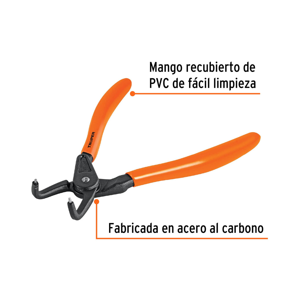 Pinza punta a 90° 6-3/4" para cerrar anillos, mango de PVC PA-367 (17362)