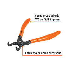 Cargar imagen en el visor de la galería, Pinza punta a 90° 6-3/4&quot; para cerrar anillos, mango de PVC PA-367 (17362)