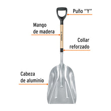 Cargar imagen en el visor de la galería, Pala sanitaria cabeza #10 de aluminio, puño &quot;Y&quot;, mango 27&quot; TRUPER  PALY-10 (17181)