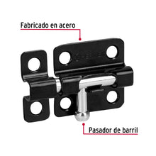 Cargar imagen en el visor de la galería, Pasador de barril 2&quot; de acero acabado negro, HERMEX PAS-26 (43693)