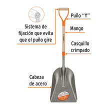 Cargar imagen en el visor de la galería, Pala carbonera Classic, puño &quot;Y&quot;, TRUPER PCAY (17158)