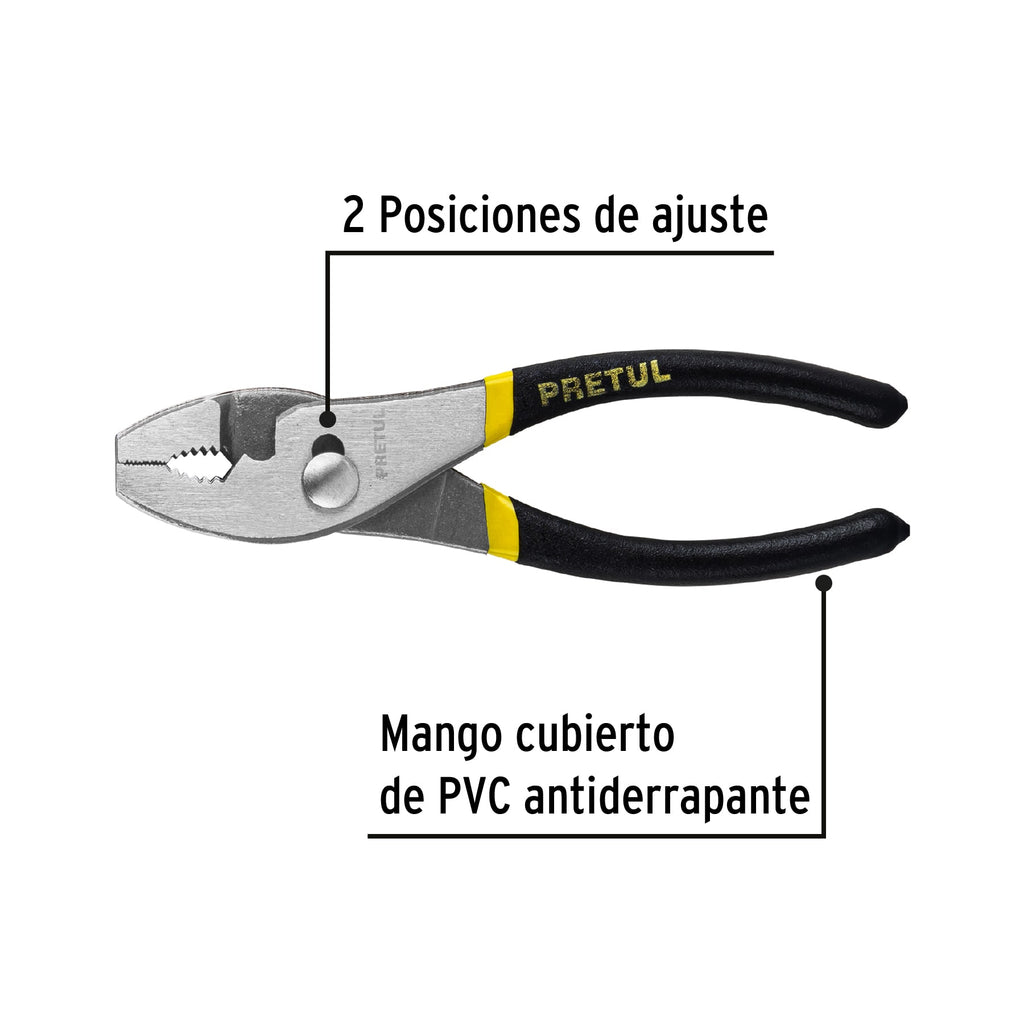 Pinza de chofer 6" mango de PVC, PRETUL PCH-6P (22651)