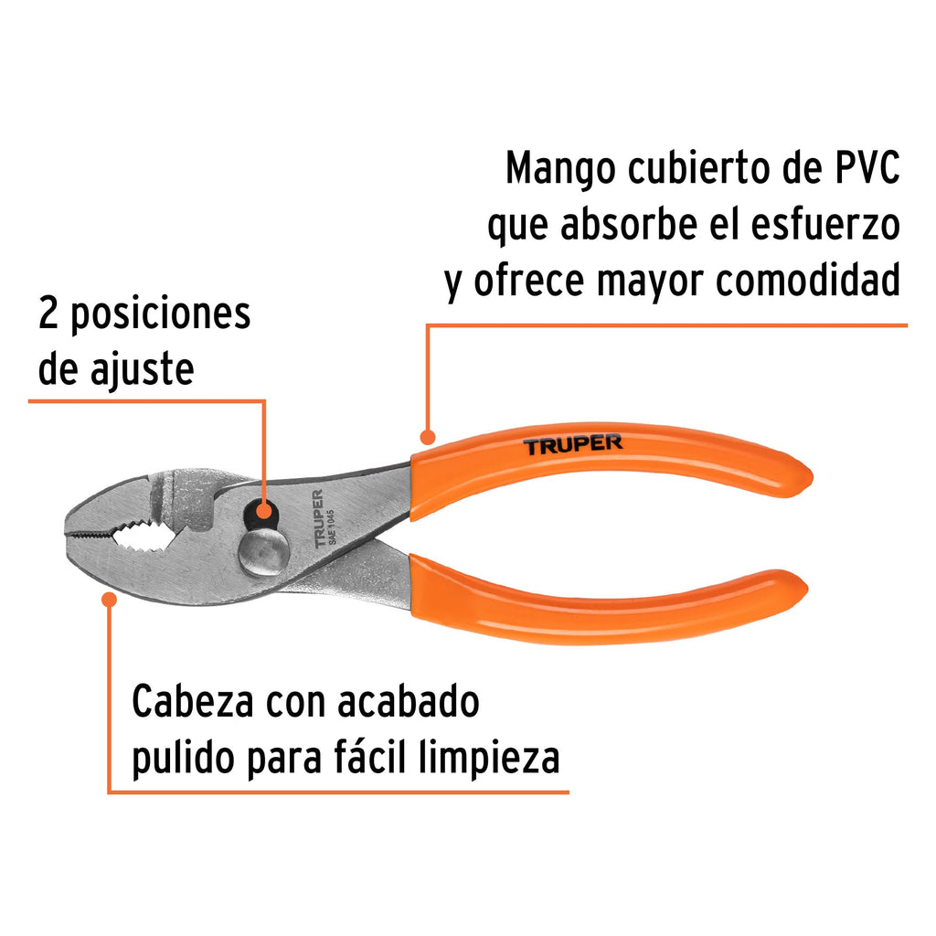 Pinza de chofer 6" mango de PVC, TRUPER PCH-6 (17300)