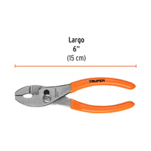 Cargar imagen en el visor de la galería, Pinza de chofer 6&quot; mango de PVC, TRUPER PCH-6 (17300)