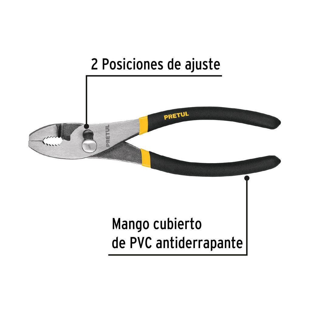 Pinza de chofer 8" mango de PVC, PRETUL PCH-8P (22654)