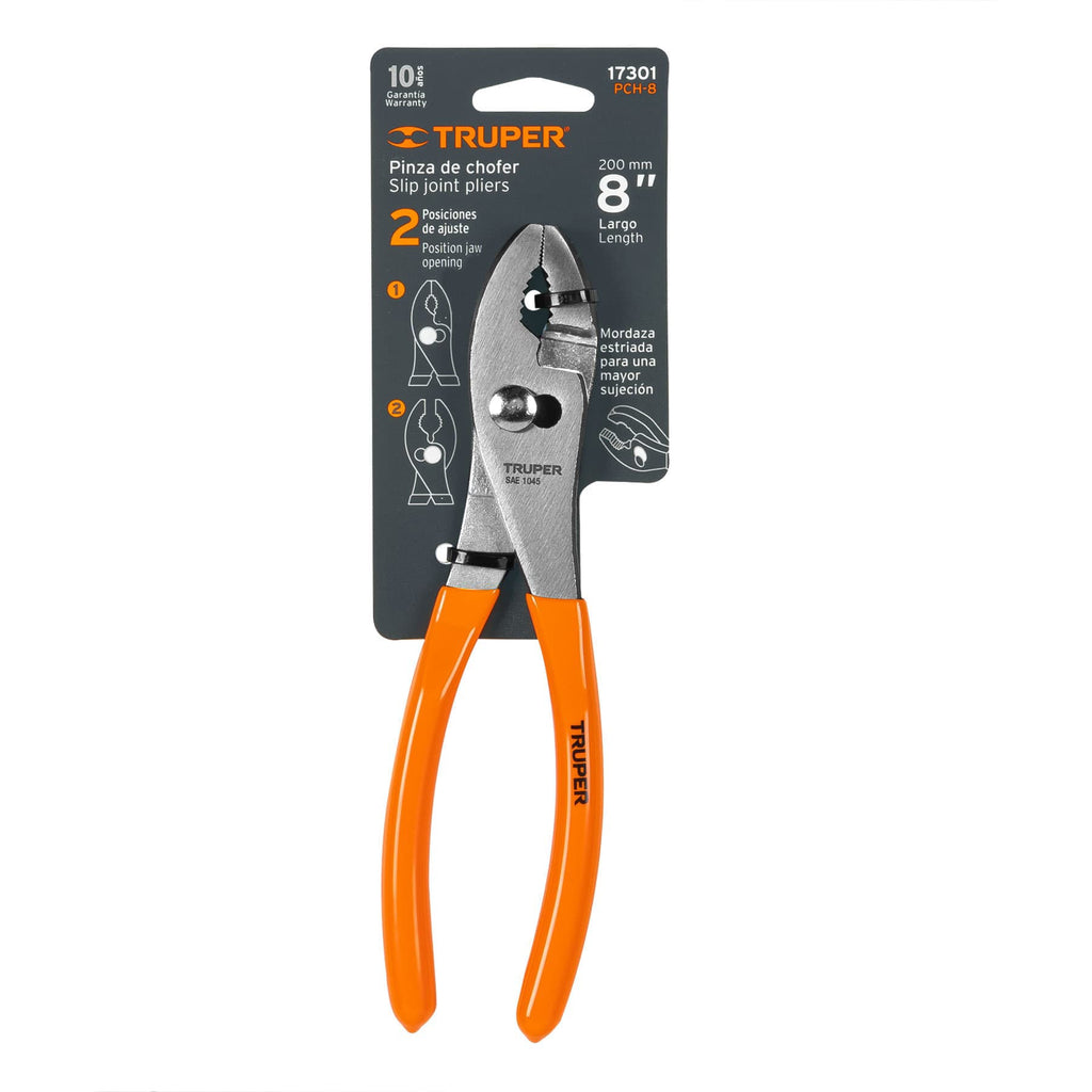 Pinza de chofer 8" mango de PVC, TRUPER PCH-8 (17301)