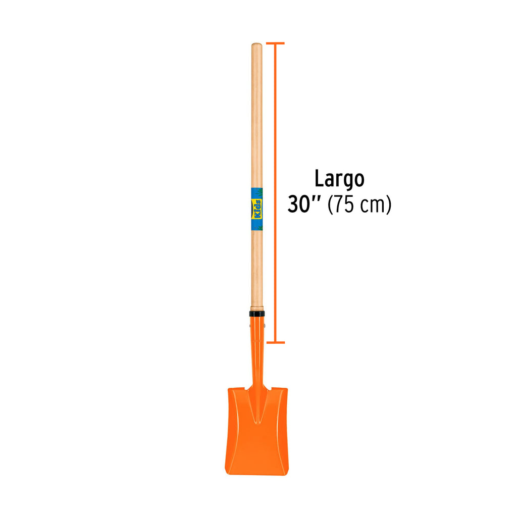 Pala cuadrada para niños con mango de 30", TRUPER PCL-KID (19712)