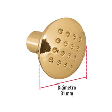 Cargar imagen en el visor de la galería, Perilla para mueble metálica estilo &quot;Contempo&quot;, latón brillante, HERMEX PER-12 (43806)