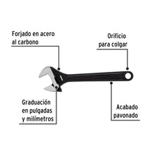 Cargar imagen en el visor de la galería, Llave ajustable (perico) 12&quot; pavonada, PRETUL PET-12PP (21825)