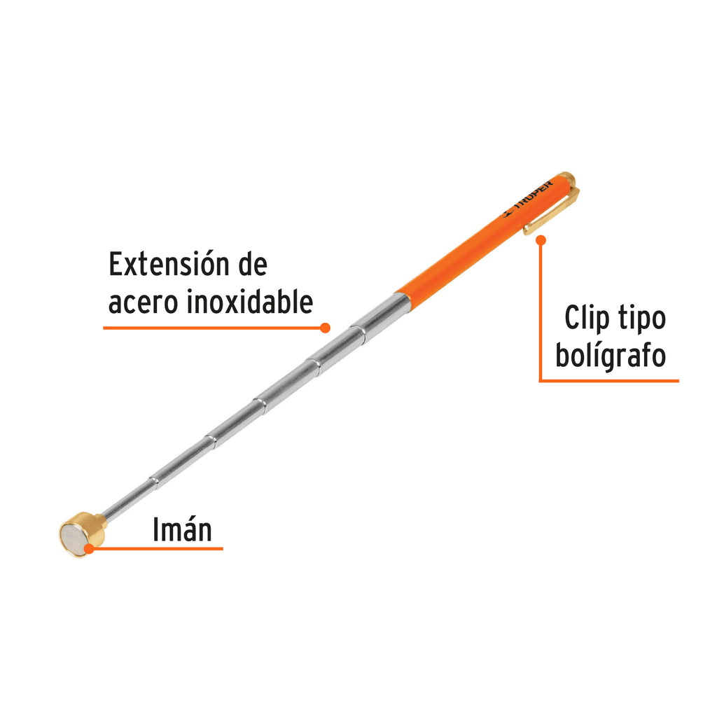 Imán extensible de acero inoxidable, 1.5 kg, TRUPER PICK-UP (14140)