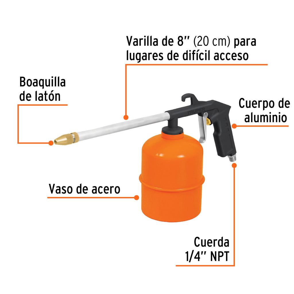 Pistola para limpieza de motores, TRUPER PILI-697 (19236)