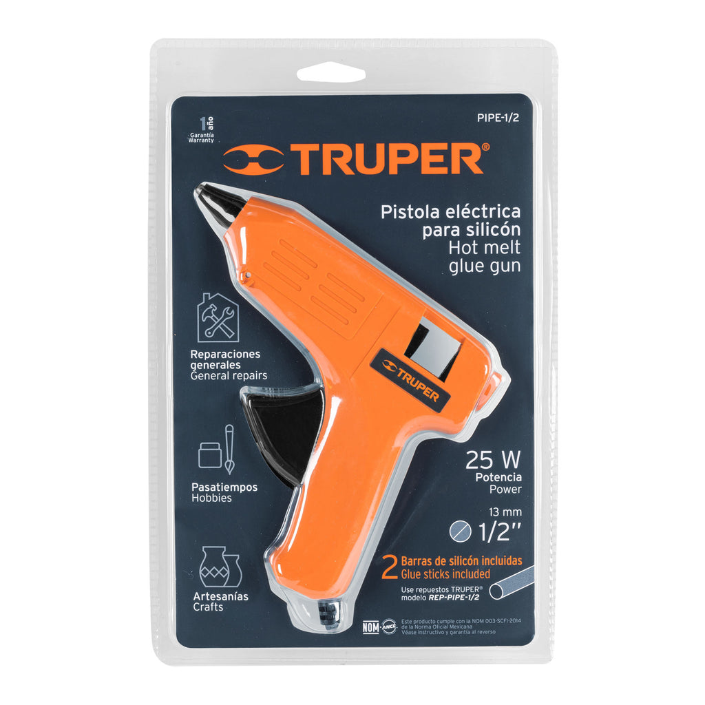 Pistola eléctrica para silicón de 1/2", TRUPER PIPE-1/2 (17536)