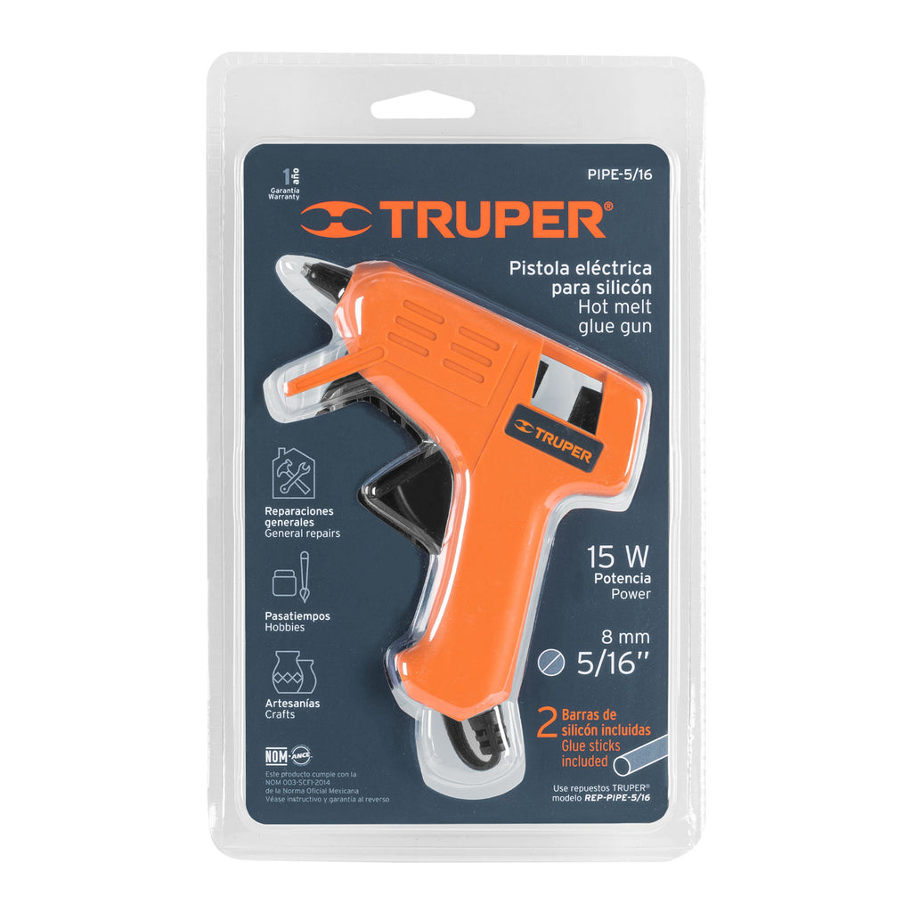 Pistola eléctrica para silicón de 5/16", TRUPER PIPE-5/16 (17535)