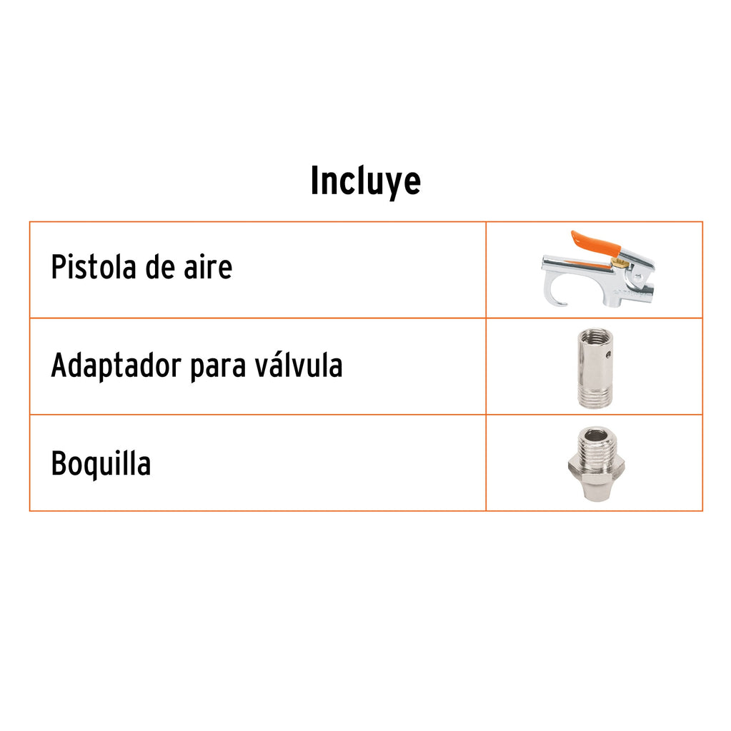 Pistola metálica para sopletear, cuerda 1/4 NPT, TRUPER PISO-1 (19023)