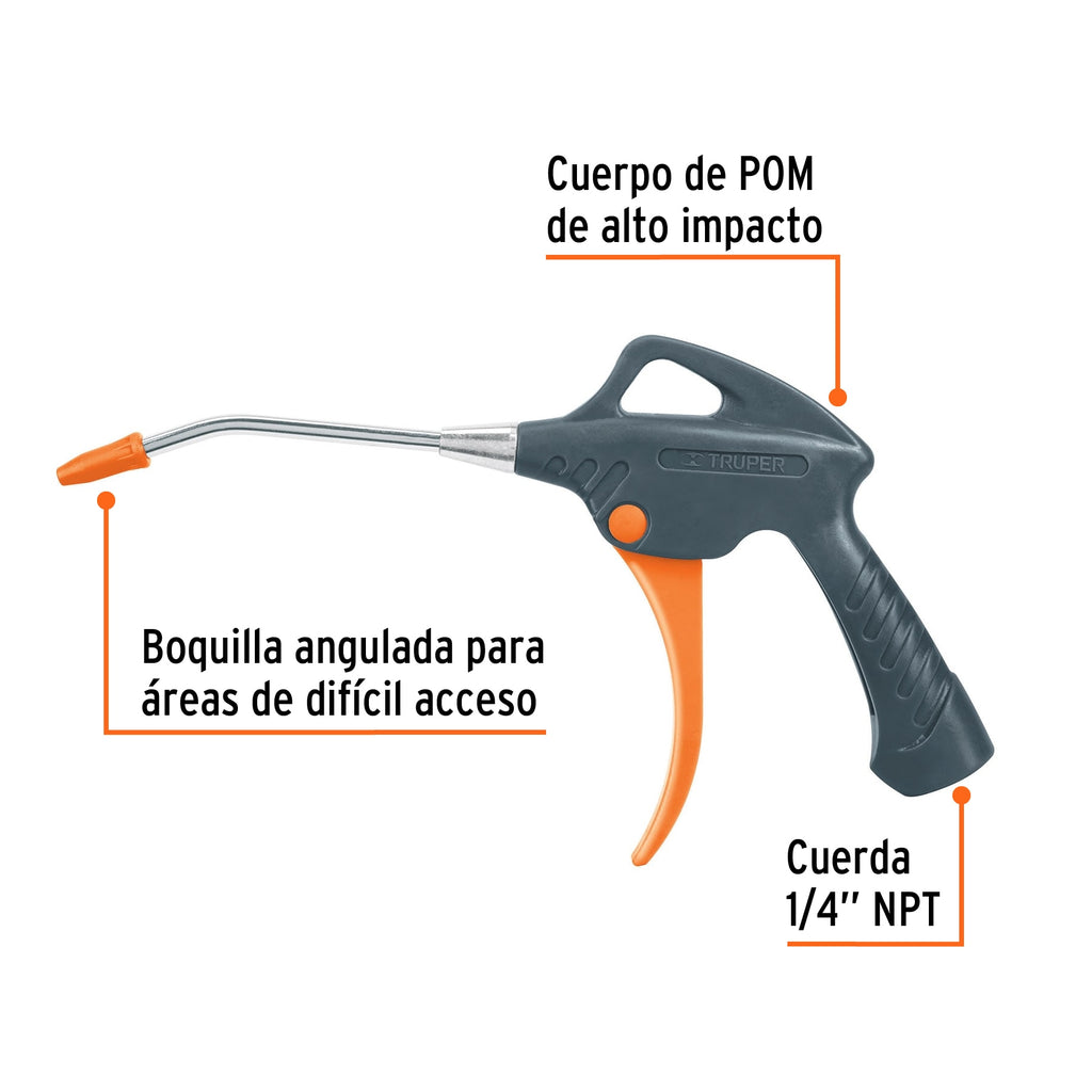 Pistola plástica para sopletear, 6", TRUPER PISO-358 (10648)