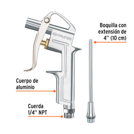 Pistola para sopletear, con extensión de 4