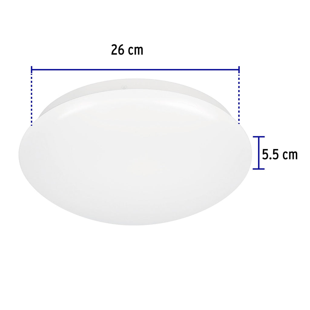 Luminario de LED 15 W tipo plafón luz de día, VOLTECK PLA-101L (47375)