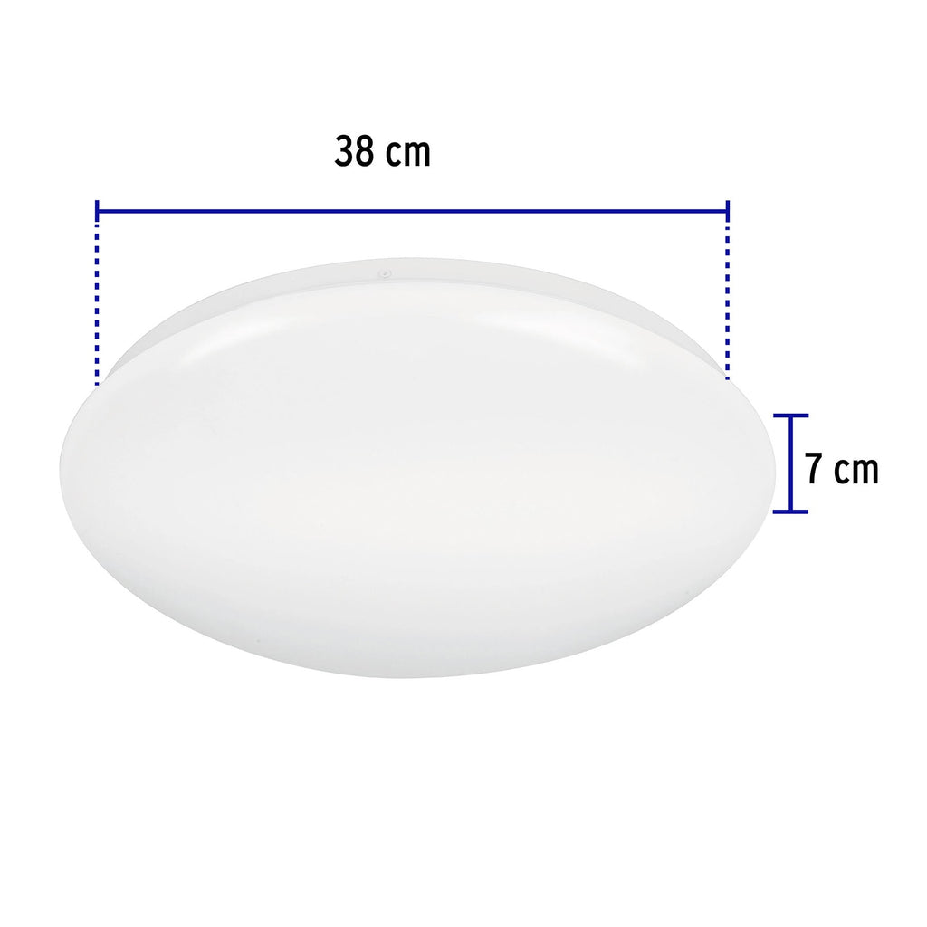 Luminario de LED 22 W tipo plafón luz de día, VOLTECK PLA-103L (47377)