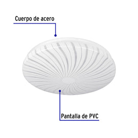 Luminario LED 8 W tipo plafón decorativo luz cálida, VOLTECK PLA-301LC (48208)