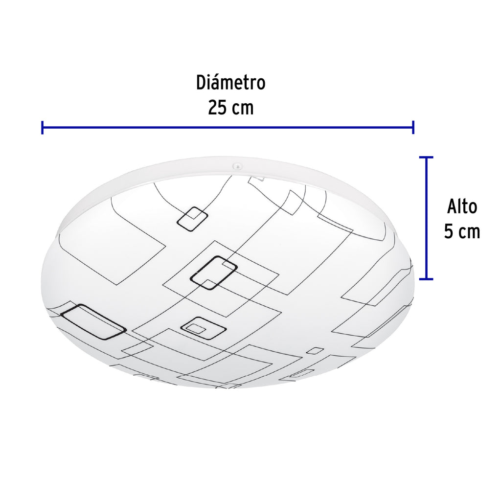 Luminario LED 15 W plafón decorativo cuadros luz día, VOLTECK PLA-502L (43177)