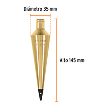 Cargar imagen en el visor de la galería, Plomada de latón 16 oz, TRUPER PLOM-16 (17072)