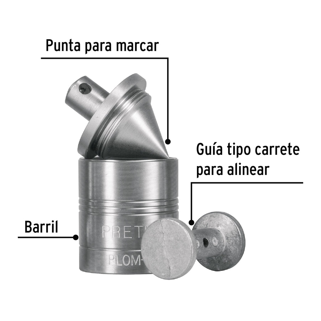 Plomada metálica de 200 g con centro, PRETUL PLOM-1Z (22461)