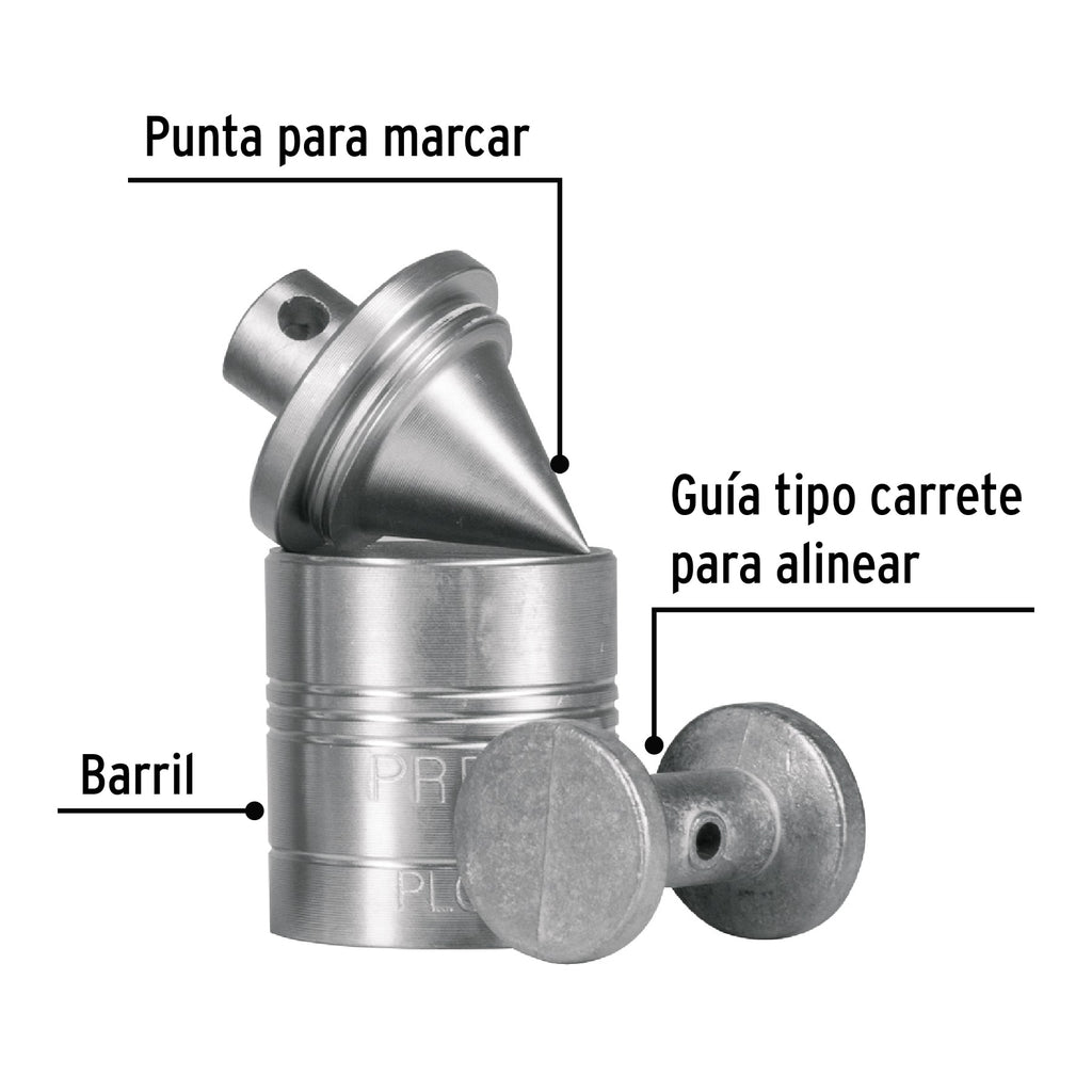 Plomada metálica de 310 g con centro, PRETUL PLOM-2Z (22462)