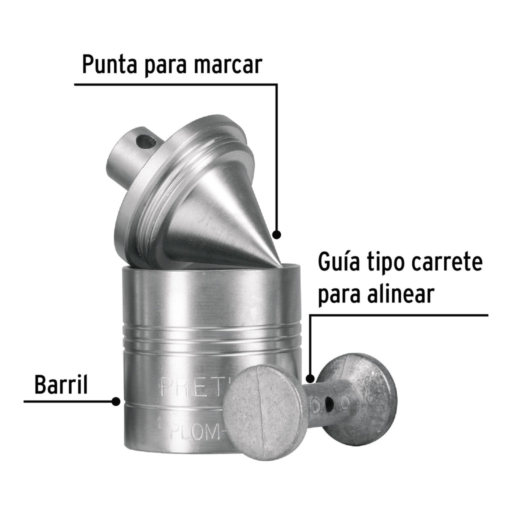 Plomada metálica de 340 g con centro, PRETUL PLOM-3Z (22463)