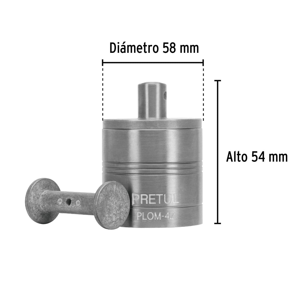 Plomada metálica de 675 g con centro, PRETUL PLOM-4Z (22464)