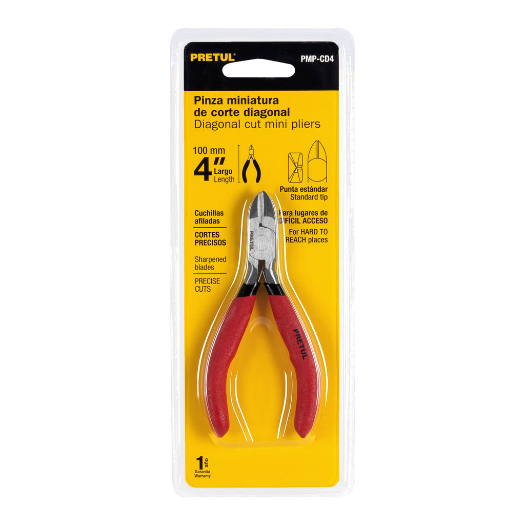 Mini pinza de corte diagonal 4", PRETUL PMP-CD4 (22663)