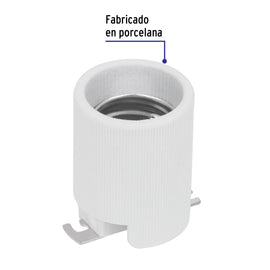 Portalámpara de porcelana, base tipo Mogul (E39), VOLTECK POPO-19 (46527)