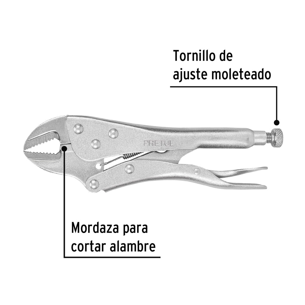 Pinza de presión 10" mordaza recta, PRETUL PP-10R (22702)