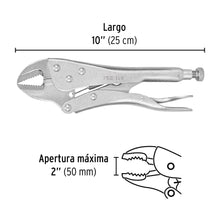Cargar imagen en el visor de la galería, Pinza de presión 10&quot; mordaza recta, PRETUL PP-10R (22702)