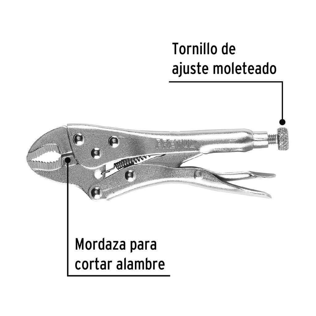 Pinza de presión 5" mordaza curva, PRETUL PP- 5C (22706)