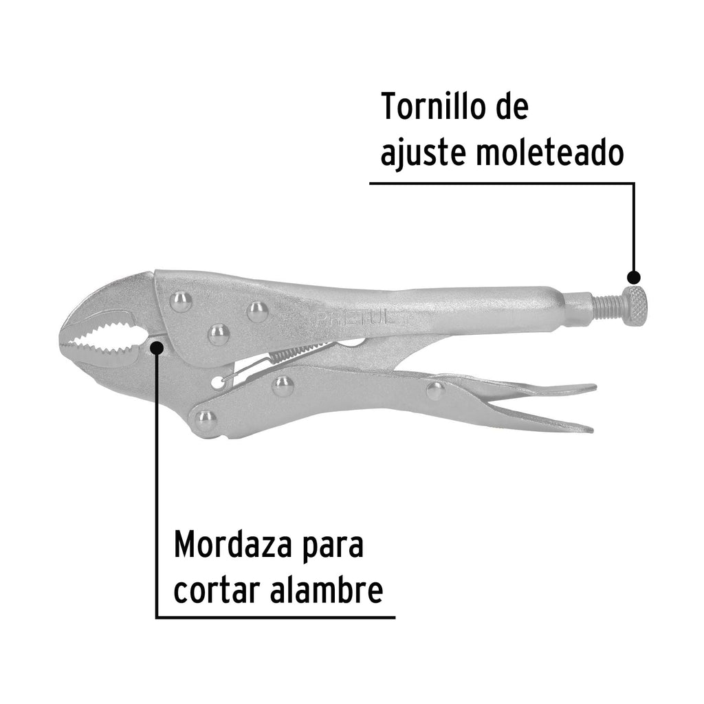 Pinza de presión 7" mordaza curva, PRETUL PP- 7C (22701)