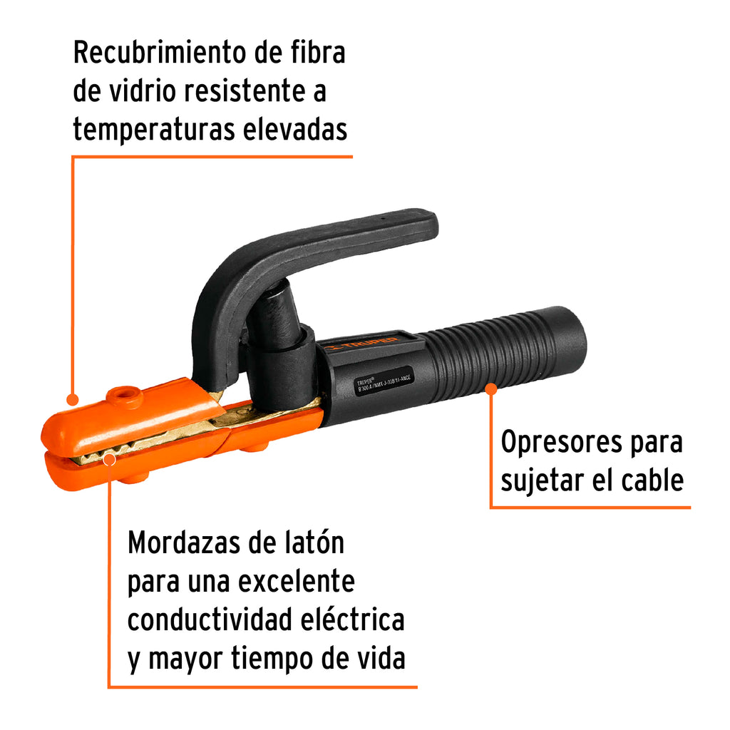 Pinza porta electrodo de 300 A, TRUPER PPE-300 (14232)