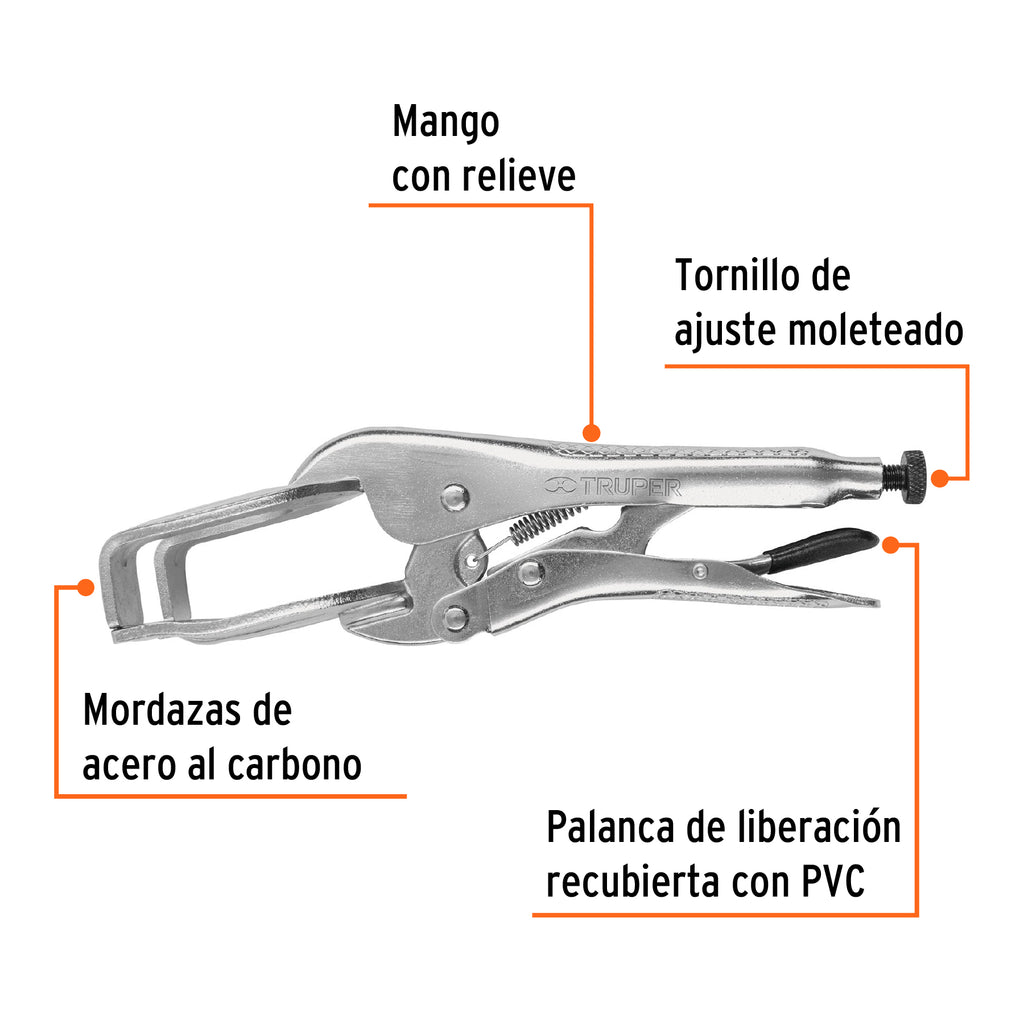 Pinza de presión 9" soldadora, TRUPER PPS-9R (17426)