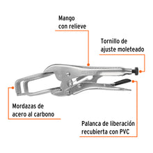 Cargar imagen en el visor de la galería, Pinza de presión 9&quot; soldadora, TRUPER PPS-9R (17426)