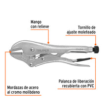 Cargar imagen en el visor de la galería, Pinza de presión 10&quot; mordaza recta, TRUPER PPT-10R (17424)