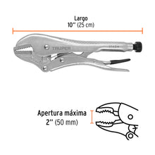 Cargar imagen en el visor de la galería, Pinza de presión 10&quot; mordaza recta, TRUPER PPT-10R (17424)