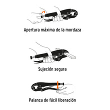Cargar imagen en el visor de la galería, Pinza de presión 7&quot; mordaza recta, TRUPER PPT-7R (17422)