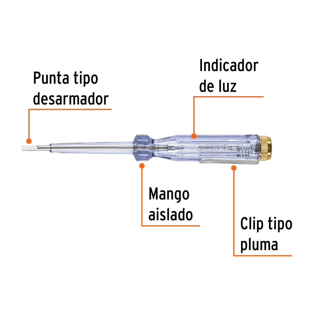 Probador de circuitos de corriente alterna 14 cm, TRUPER PROCO-14 (13988)