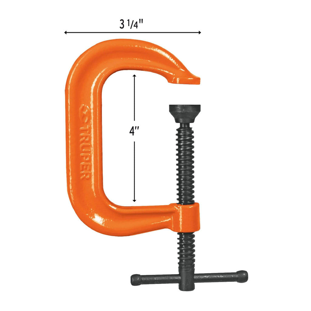 Prensa 4" forjada en acero, uso industrial, TRUPER PTF-4 (17655)