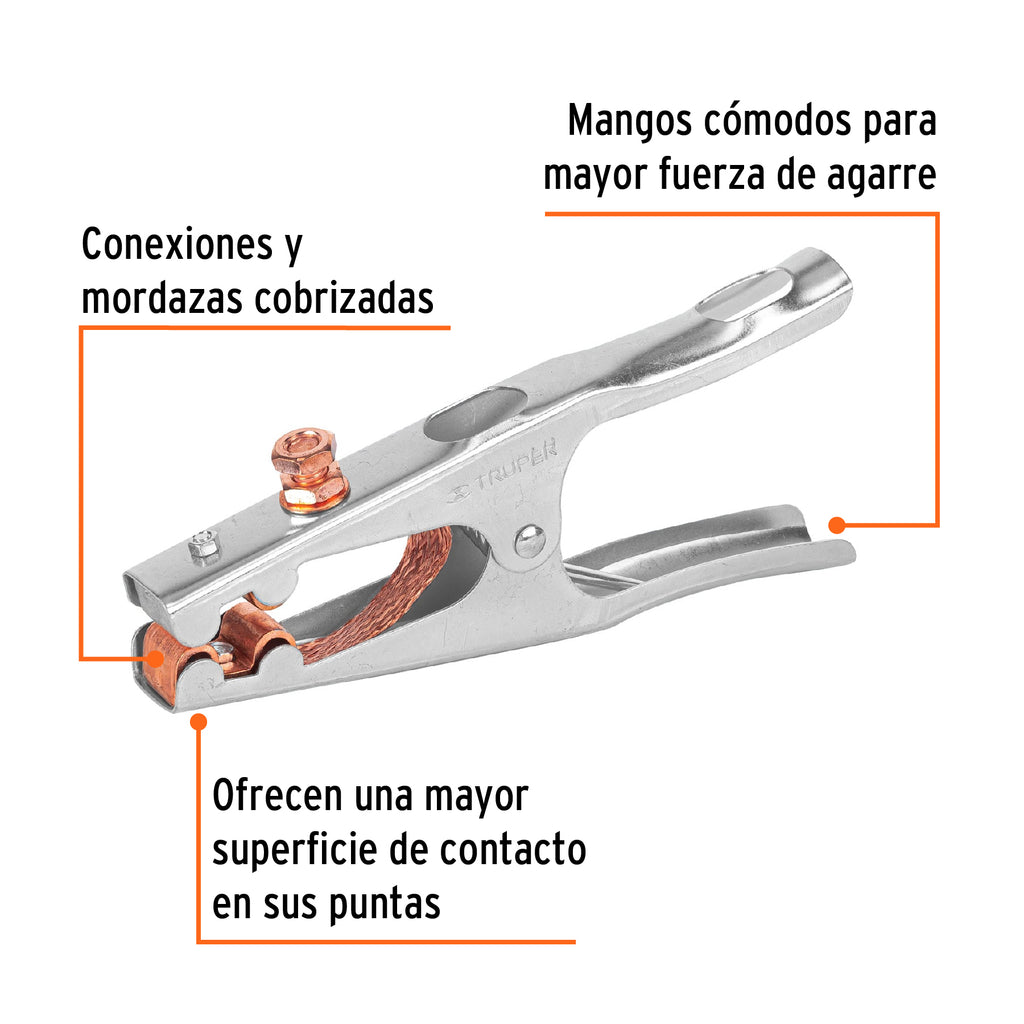 Pinza para tierra de 500 A, TRUPER PTI-500 (14235)