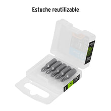 Cargar imagen en el visor de la galería, Estuche con 5 puntas de cruz PH1 largo 1&quot;, TRUPER Expert PUDE-1101 (12140)