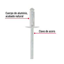 Cargar imagen en el visor de la galería, Remaches 3/16&quot; x 3/8&quot; de aluminio, ala 17/32&quot; bolsa con 50pz FIEROR-66LF-B (44537)