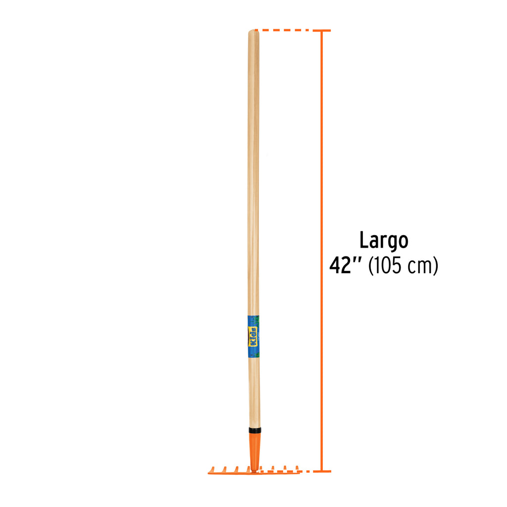 Rastrillo para niños, mango de 42", TRUPER R8M-KID (17895)