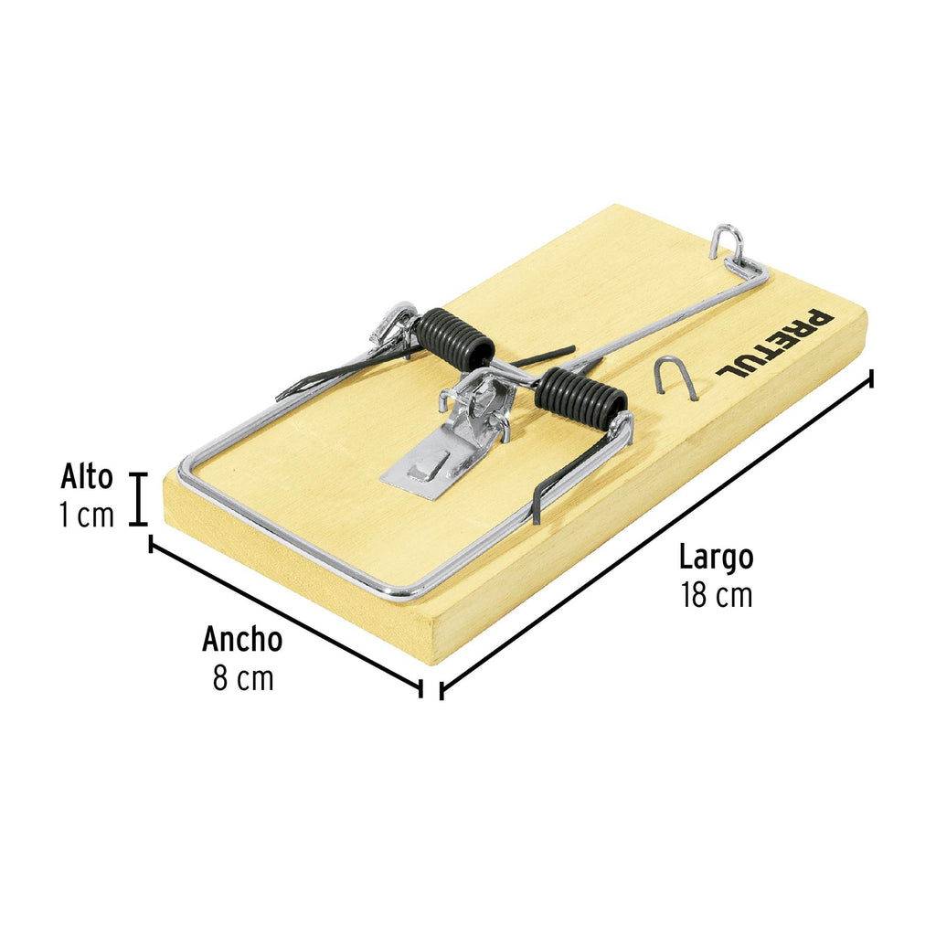 Trampa de madera de 7" para ratón, PRETUL RAT-7M (23710)